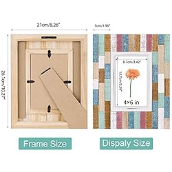 SZQINJI 4x6 Picture Photo Frames Pack of 2 Rustic