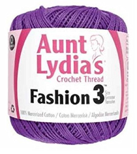 Aunt Lydia's Crochet Thread - Size 3 - (2-Pack) Purple