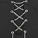 Blooming Jelly Women's Long Sleeve Lace Up Deep V Neck Short Bodysuit Playsuit,Black,Small