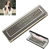 【Best Deals for Christmas】OriGlam Professional Swan 24 Holes Key Of C&G Double-side Tremolo Harmonica