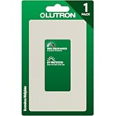 Lutron Claro Light Switch Cover Plate, 1 Gang Wallplate, Gloss | Screwless wall plate cover, use with all decorator switches and outlets, Durable plastic, CW-1-LA, Light Almond