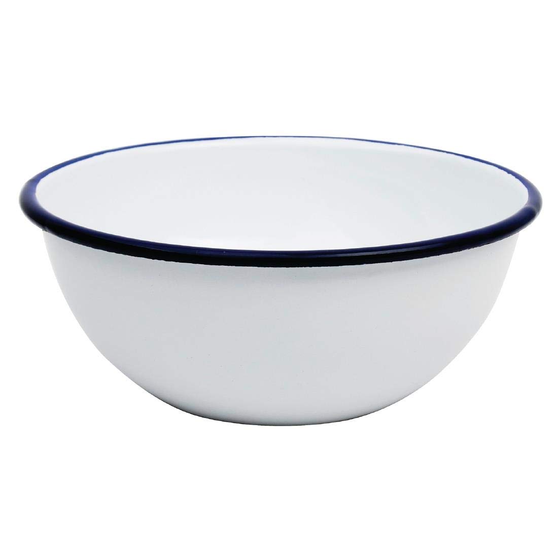 Olympia Enamel Pudding Bowl of Steel Heat and Chemical Resistant 140mm Pack of 6