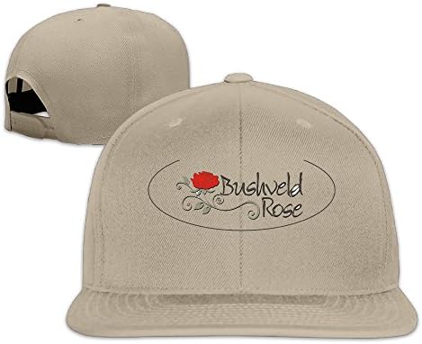 Unisex Rose Snapback Adjustable Caps One Size--Natural