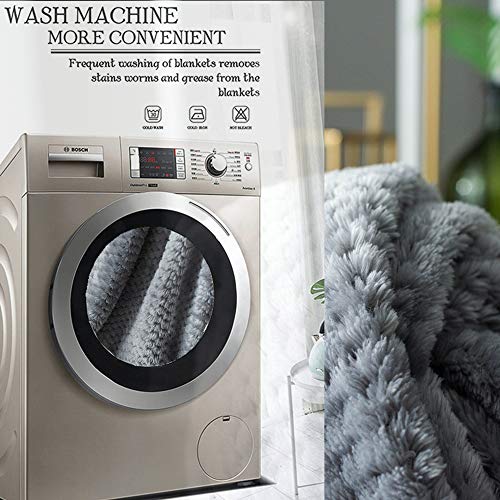 image for LEWONDER Flannel Fleece Throw Blanket for Sofa Couch | Taupe Waffle Te