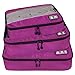 BAGSMART Travel Packing Cubes 3 Sets Luggage Packing Organizer for Carry-on Accessories, Purple