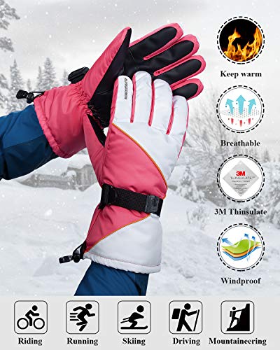 image for Anqier Winter Gloves for Women Thermal Waterproof Mens Ski Gloves 3M T