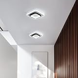 DELIPOP Modern LED Ceiling Light 21W 2350LM Square Black White 6000K 24cm view 7