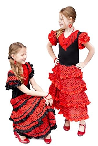 La Senorita Spanish Flamenco Dress Princess Costume Girls Kids