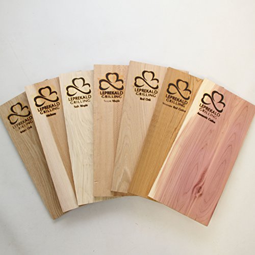 UPC 638353317188, GRILLING PLANK FLIGHT-Upper Midwest Timber Variety-FIND YOUR NEW FAVORITE-White Oak, Red Oak, Sugar Maple, Soft Maple, Hickory, Aromatic Cedar, Western Red Cedar-7&quot;x 14&quot;or 15&quot;x1/2&quot;