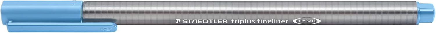 STAEDTLER Triplus 334-32 Fineliner Pens Ergonomic Triangular Shape High Quality Superfine Tip Line Width 0.3 mm Set of 10 Sky Blue - Image 4