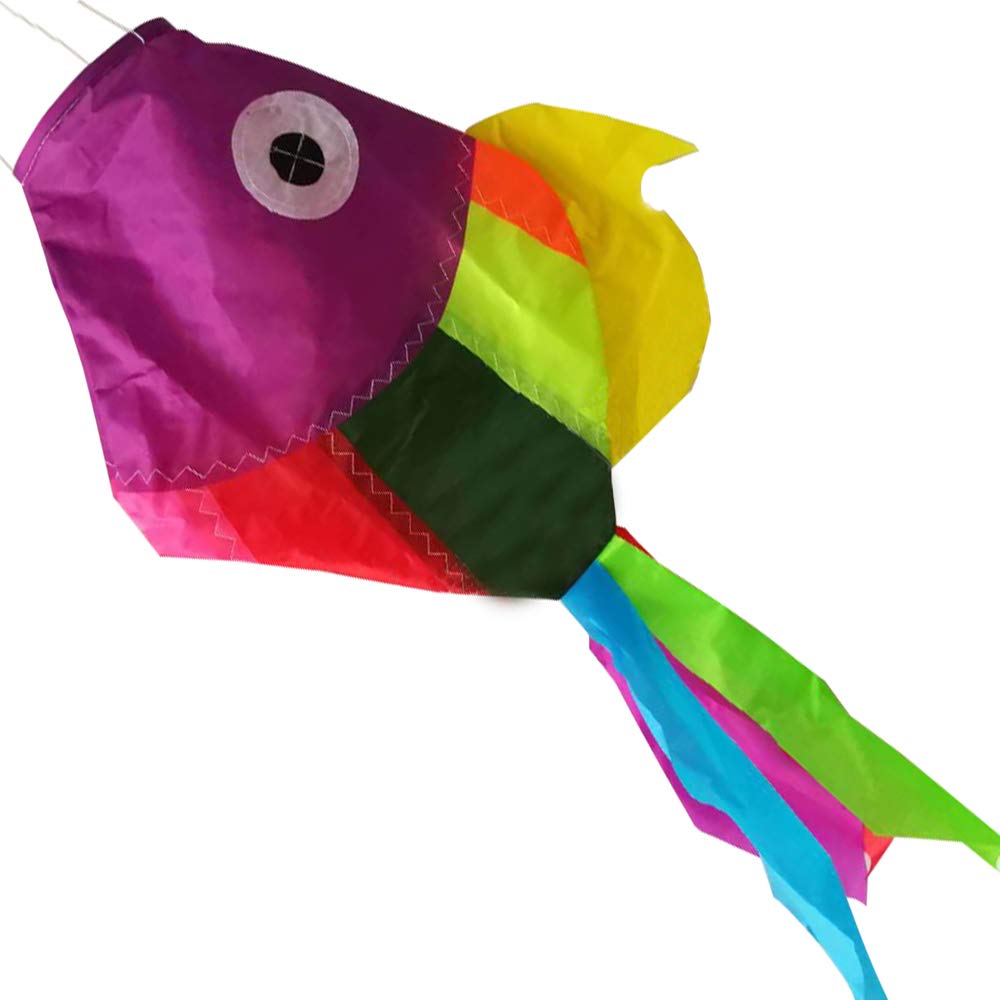 Lmbros Rainbow Fish Windsock Spinner Spiral 30-inch, Flight Outdoor Kite Toys Kids Spring Park Garden Decor(Random Color)