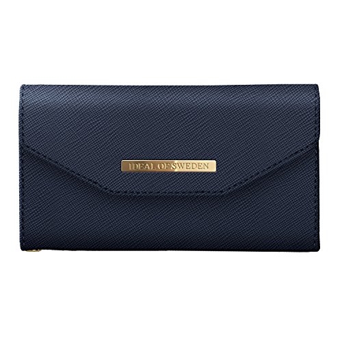 iDeal Of Sweden Mayfair Clutch Wallet in Blue Navy Design for iPhone  8/7/6/6s -Detachable Strap Magnetic Phone Case w/Card Slots