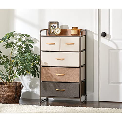 mDesign Tall Dresser Storage Chest Vanity Furniture Tower