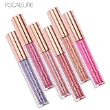 6 Colors/Set Diamond Lipstick Matte Lipstick Metallic Lip Glosses Set Lip Toppers Waterproof Long Lasting Shimmer Nude Liquid Makeup Kit Tint Pigmented