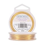 BENECREAT 22-Gauge Tarnish Resistant Gold Wire, 66-Feet/22-Yard