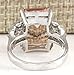 DOCCESTU Chic Women Jewelry 925 Silver Natural Morganite & White Sapphire Wedding Ring Size 6-10 (US code 8)