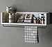 Rustic William Kitchen Shelf Wall Mount Floating Shelves Farmhouse Design Spice Rack with Towel Rail 20 Inch White Set of 2