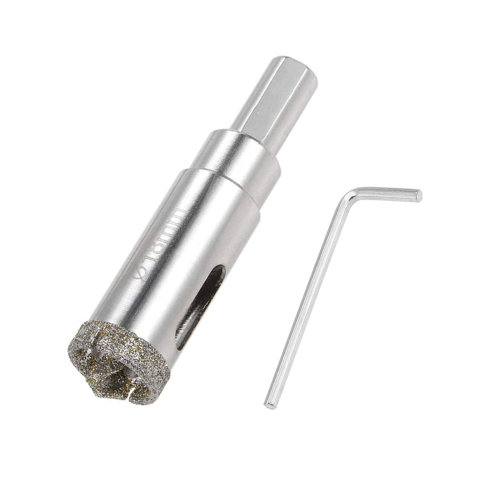TA-VIGOR 18mm Diamond Drill Bit Glass Hole Saw Set, Hollow Core Drill Bit with Spotting Drill Bit, Tile Hole Cutter Set Core Drill Bits Center Pilot for Ceramics Porcelain Tile Bottles Pots Brick