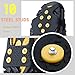 OuterStar Ice & Snow Grips Over Shoe/Boot Traction Cleat Rubber Spikes Anti Slip 10-Stud Crampons Slip-on Stretch Footwear S/M/L/X-L(Extra 10 Studs)