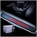 for Kia Sorento Door Sill Protector Reflective 4D Carbon Fiber Sticker Door Entry Guard Door Sill Scuff Plate Stickers Auto Accessories 4Pcs Red