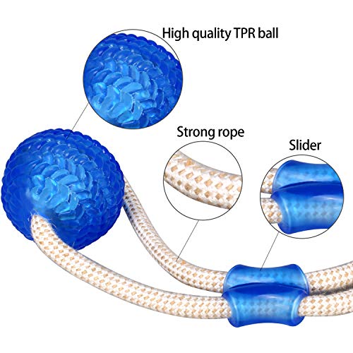 image for Yosemy Multifunction Pet Molar Bite Toy Dog Ropes Toy, Self-Playing Ru