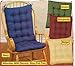2PC. PADDED ROCKING CHAIR CUSHION SET - BLUE