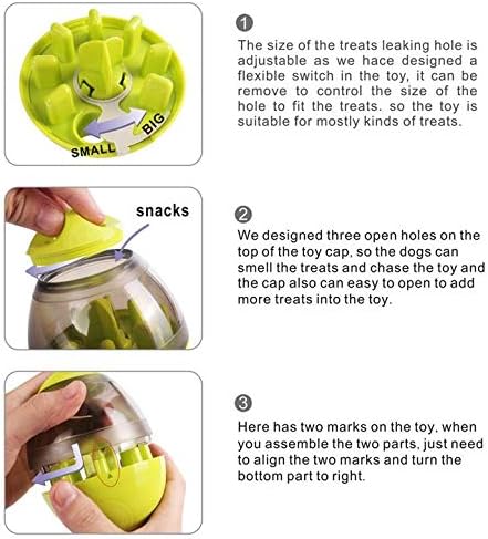 Hifrenchies Dog Toy Ball and Mental Stimulation Ball,Pet Interactive Food Egg,Interactive Puzzle Treat Ball for Frenchie Dog and Cat Slowing Feeding Ball (Red) - Image 5