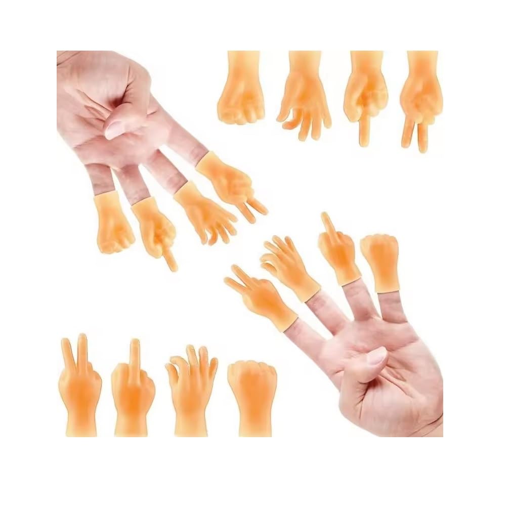 6pc Mini Hands Halloween Cat Pet Funny Toy Fingers Posing Social Media Photo Props Fun Realistic Fingertip Puppet Wearable Hands