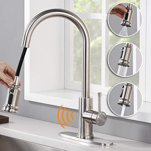 AMAZING FORCE Touchless Kitchen Faucet with 3 Modes Pull Down Sprayer