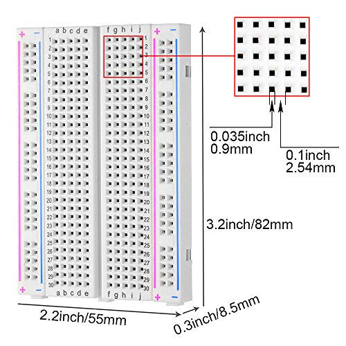 FICBOX 400 tie Points Solderless Breadboard(6 Pack)