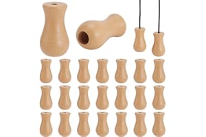 PH PandaHall 24pcs Wooden Cord Tassels, Blind Pull Cord Knobs Wood Tassels Blind Cords Pulls Wooden Hanging Pull Replacement 