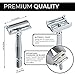FREELOGICS Double Edge Safety Razor Kit with Stand - Extra Long Handled - Traditional Straight Butterfly Best Razors for Men or Women - Stainless Steel Double Edge Shaving Blades with Refills Holders