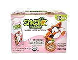 Sneakz Organic Veggie Nutrition Milkshake, Strawberry, 8 ounce, 12-Pack, Non-GMO, USDA Organic, Gluten Free, Kosher