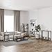 VASAGLE Industrial Nightstand, 2 Tier Side Table with Storage Rack, Wood Look Accent Furniture with Metal Frame, Easy Assembly