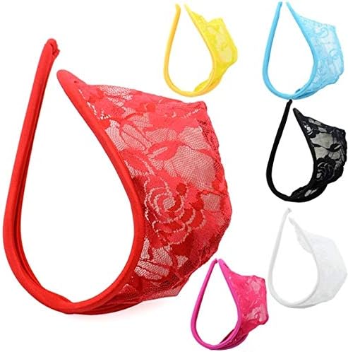 Sexy Men's Underwear Mixed Lot Lace Sheer Disco Colored Pouch C-String/Thong D_L