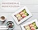 White Bakery Pastry Box With Window - Rigid Thick Kraft Paperboard - Easy Auto Pop-Up Assembly | Perfect for Cookies and Pastries | Set of 12
