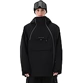 HIGH EXPERIENCE Mens Ski Jacket 3L Snowboard Anorak Coat Baggy Snow Pullover Hooded Waterproof Windproof Insulated Winter