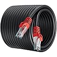 Cat 7 Ethernet Cable 150 ft Outdoor&Indoor, SFTP Cat 7 Triple Shielded Internet Network Cable, 24AWG, High Speed 10Gbps 600Mhz, Direct Burial, Waterproof, UV Resistant RJ45 LAN Cable 150ft for Router