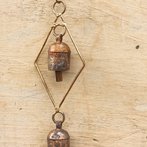De Kulture Works Bell Metal Wind Chime 25X2.5X1 LWH (Inches) (Brown)