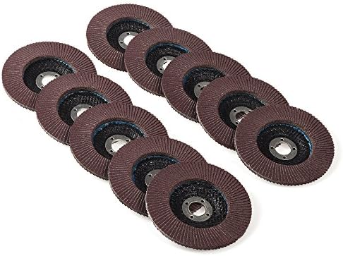10Pcs 4''x5/8''Inch Abrasive Flap Sanding Disc Polishing Wheel Grinding Disc Grit 60#/80#/150#/180#/240#/320# (240#)