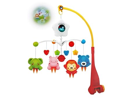 Plutofit ? Baby Musical Bed Ring Crib Cot Mobile Star Projection Light and Music