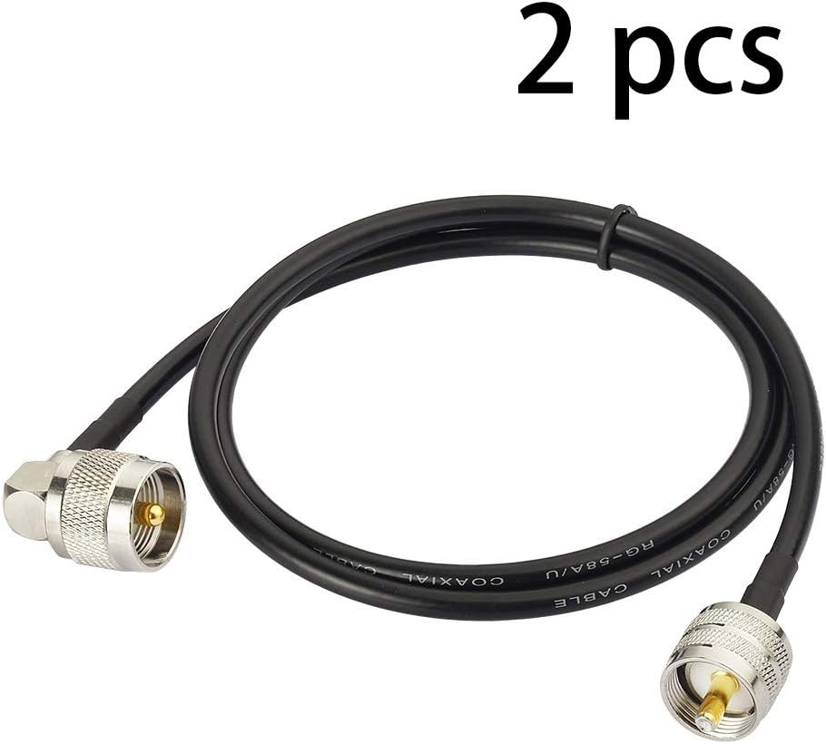 Superbat PL-259 Jumper Cable UHF (Pl259) Male to Male Low Loss Digital RG58 Coax Cable (12 Inch RG58) for HAM & CB Radio,Antenna Analyzer,Dummy Load,SWR Meter 2-Pack: Home Audio & Theater