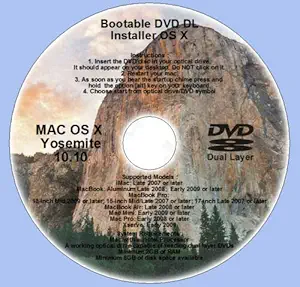 Bootable DVD DL, Mac OS X 10.10 Yosemite Full OS Install, Reinstall, Recovery and Upgrade