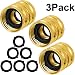Tatuo 3 Pack 3/4 Inch Garden Hose Double Female Swivel Quick Connector Adapter with Extra 6 Pack Washer for Standard Garden Hose primary