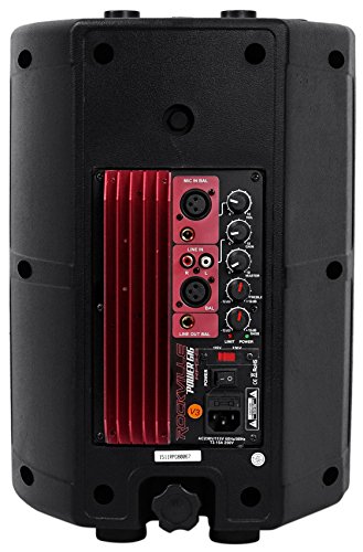 Rockville 8" Powered Pro Karaoke Machine/System w/LED's+(2) Wireless Microphones