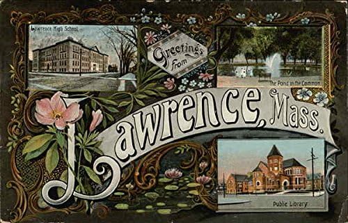 Greetings From Lawrence Lawrence Massachusetts Ma Original