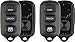 2X KeylessOption Key Fob Cover Case Replacement for 1999 2000 2001 2002 2003 2004 2005 2006 2007 2008 2009 Toyota Sequoia 4Runner Remote Shell, HYQ12BBX HYQ12BAN HYQ1512Y, No Programming Necessary