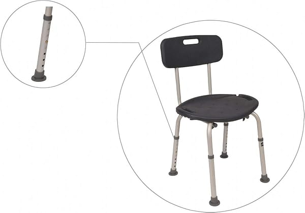 EQUATE BATH & SHOWER SEAT WITH BACK