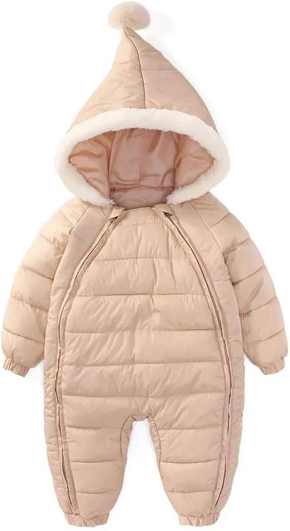 Amazon Co Jp ベビー カバーオール ロンパース 前開き 中綿 長袖 秋冬 ダウン 暖かい 保温 赤ちゃん服 新生児 出産祝い 普段着 男女兼用 8色 73 80 90 100cm 服 ファッション小物