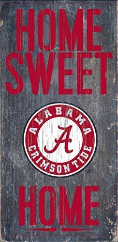 Alabama Crimson Tide Wood Sign - Home Sweet Home 6x12 by Fan Creations